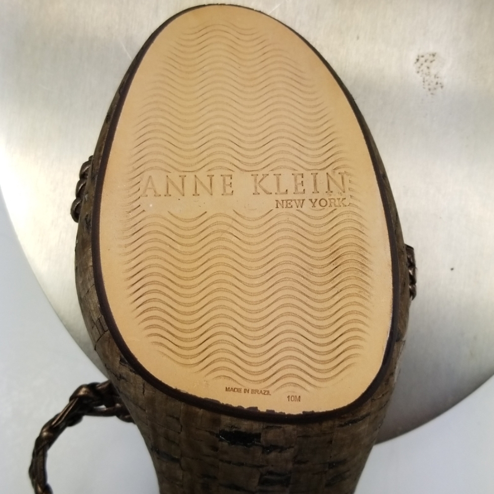 ANNE KLEIN HIGH HEEL BRAIDED SANDALS - Picture 7 of 8